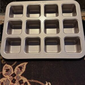 COPY - COPY - CHEFMADE Brownie Cake Pan, Nonstick 12 Cavity Square Muffin Bakew…